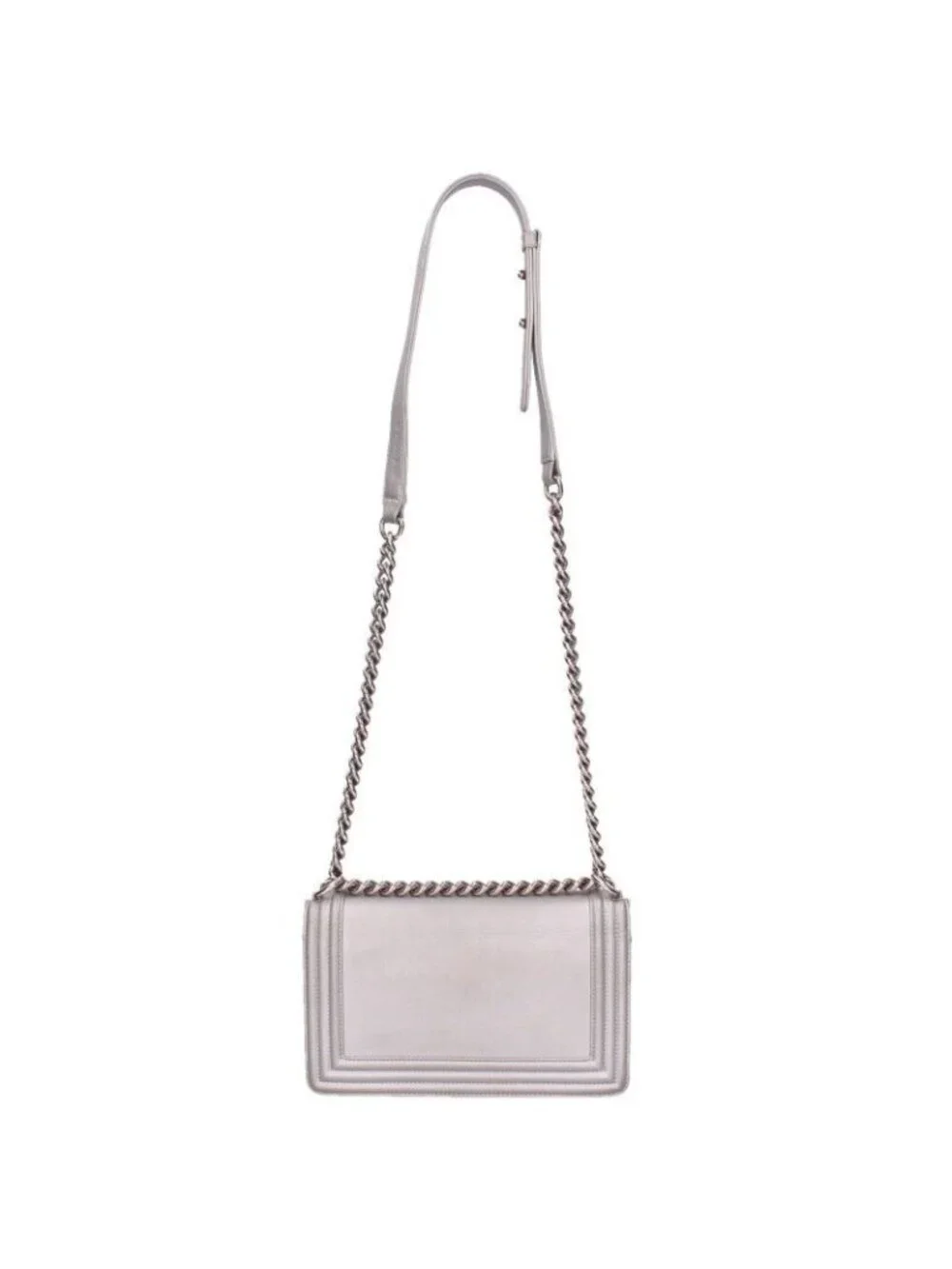 Chanel Boy 25 LED Light Metallic Calfskin Chain Shoulder Bag
